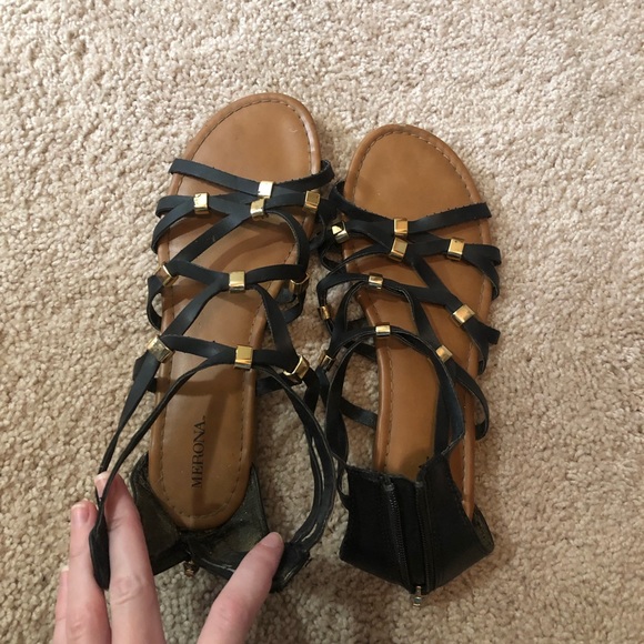 Target Shoes - Black & Gold Sandals